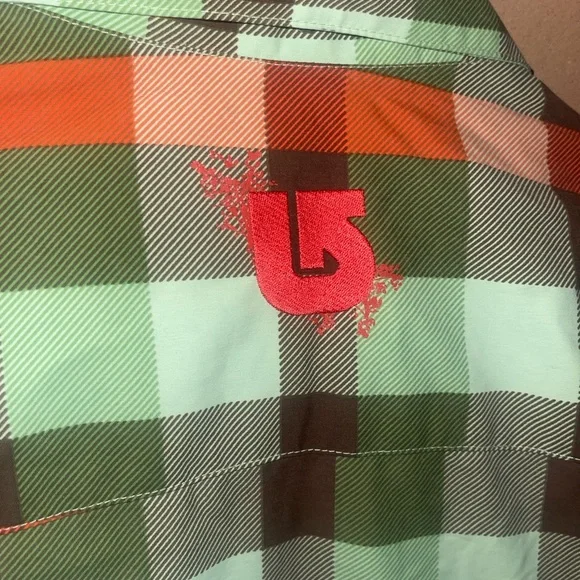 Burton Women’s Plaid Ski Snow Jacket - Green, Orange, & Brown Size XS EUC - Picture 7 of 9